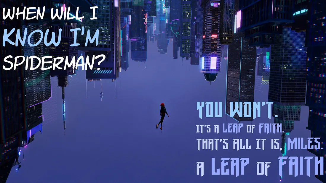 Leap of faith image symbolizing action toward a goal