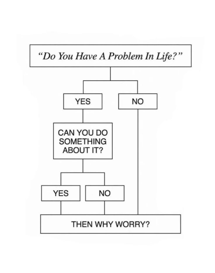 Flowchart asking then why worry
