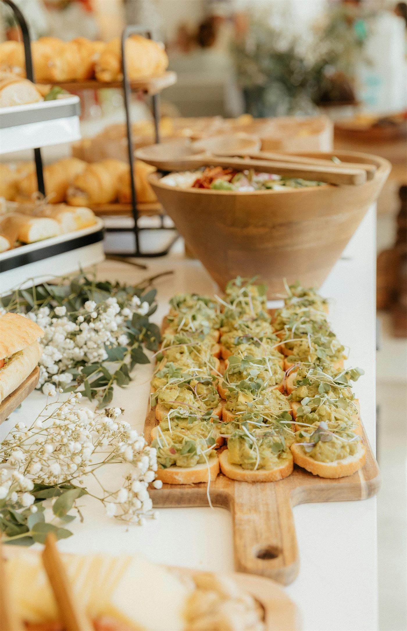 A rich buffet spread with many food choices